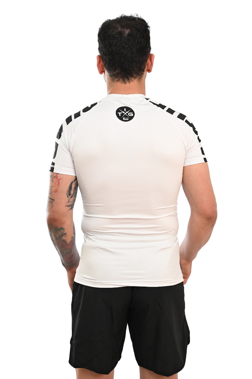 Rash Guard Masculina Cores Faixas Branca