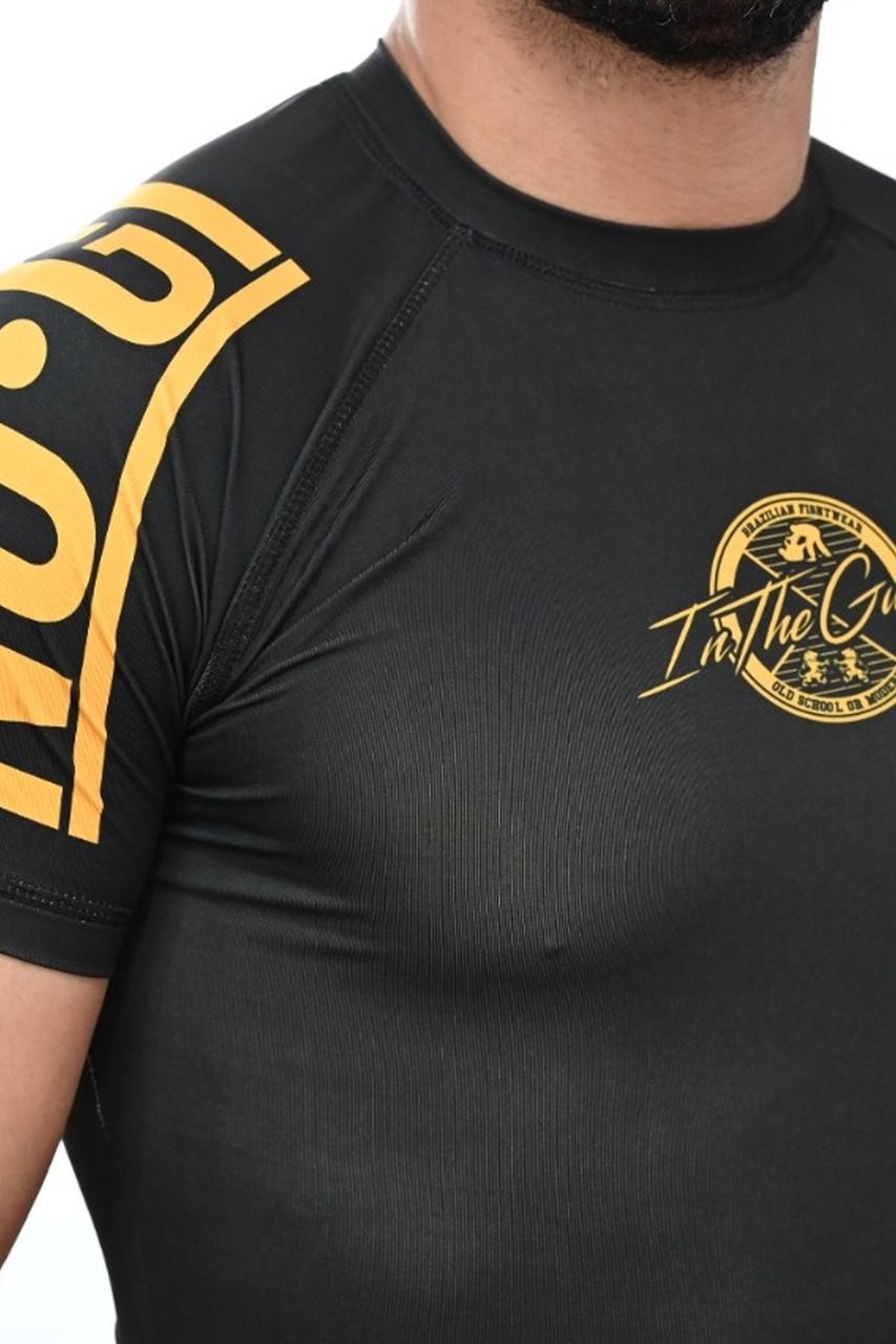 Rash Guard Masculina No Gi Jiu-Jitsu Preta