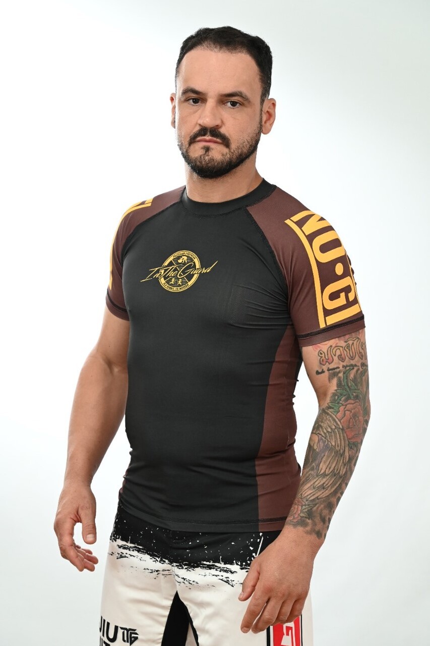 Rash Guard Masculina No-Gi Jiu-Jitsu Marrom