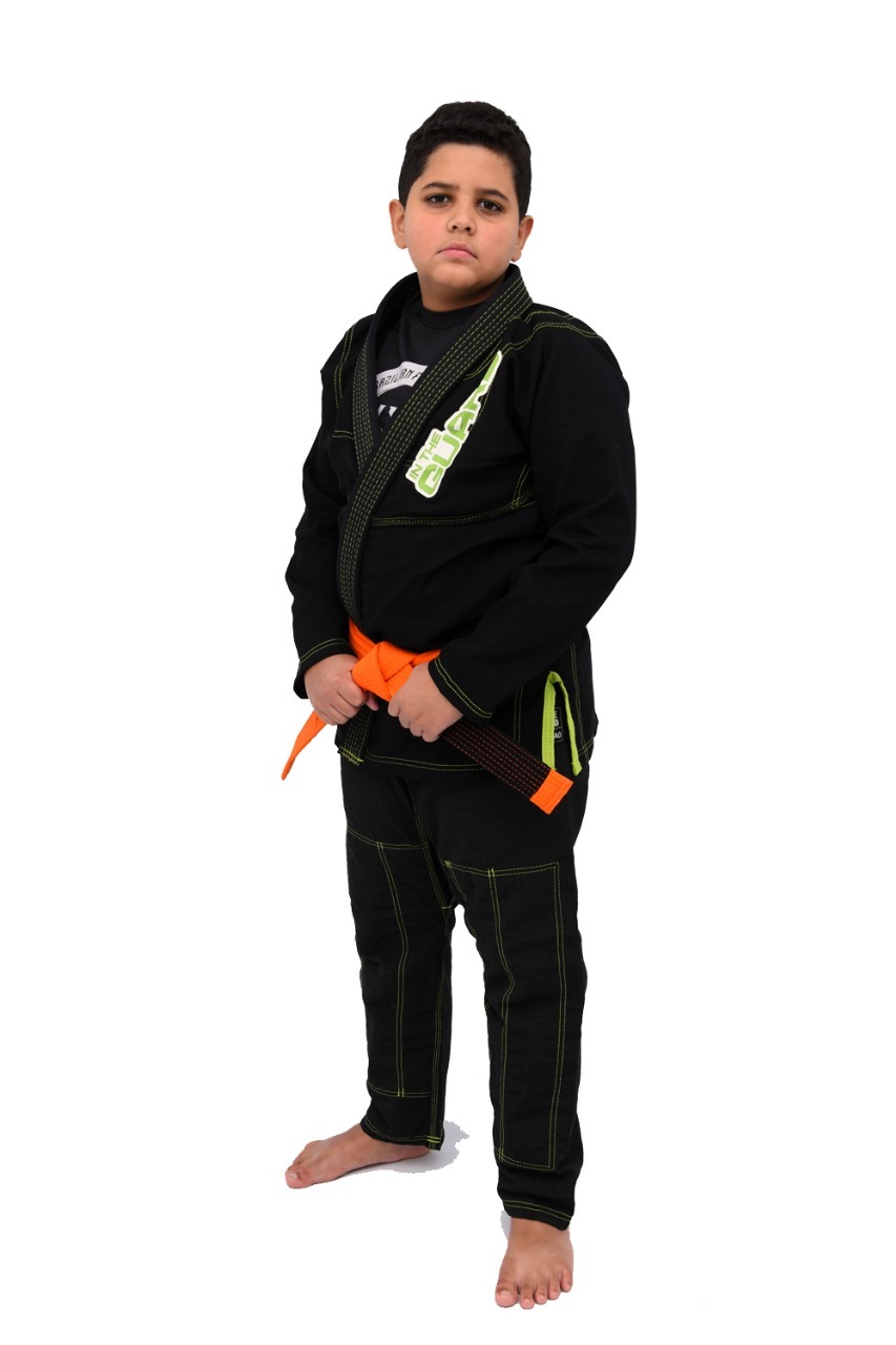 Kimono Infantil In The Guard Green Preto