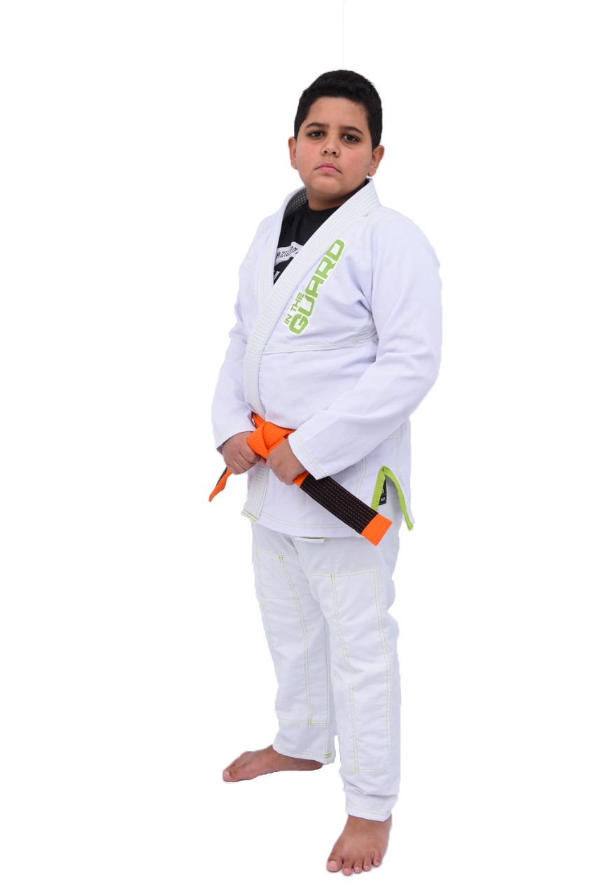 Kimono Infantil In The Guard Green Branco