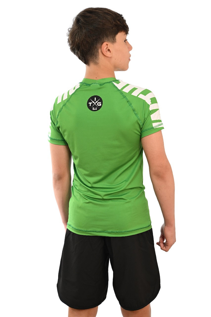 Rash Guard Infantil Cores Faixas Verde