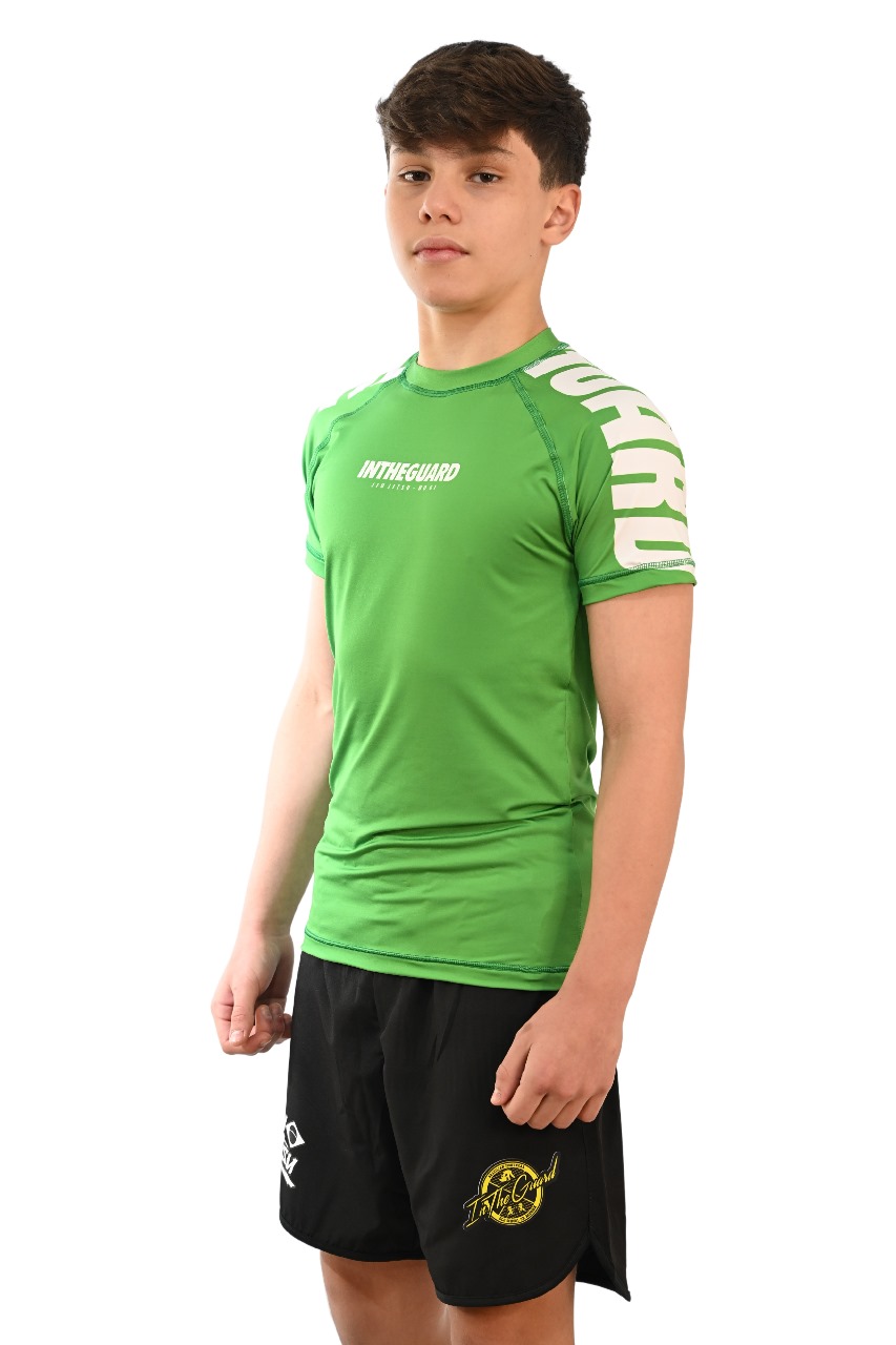 Rash Guard Infantil Cores Faixas Verde