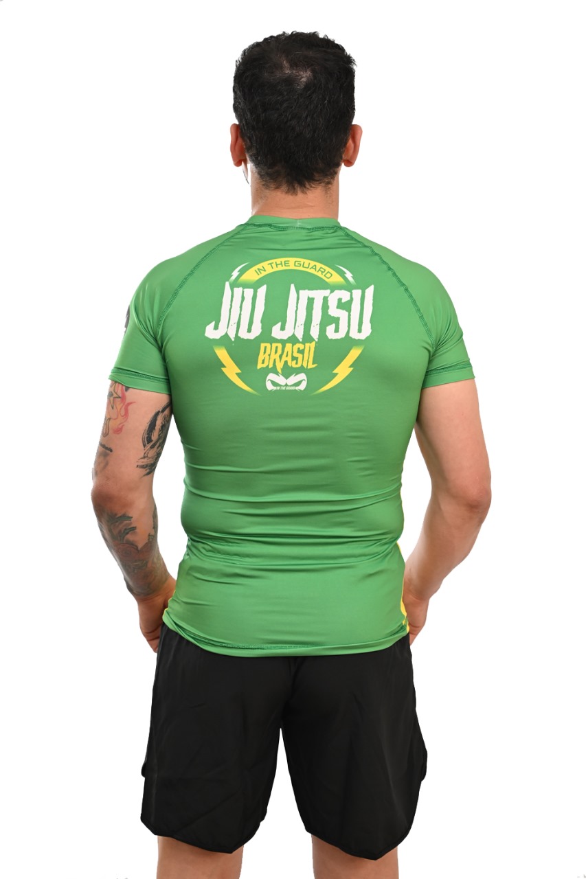 Rash Guard Masculina Brasil Amarelo