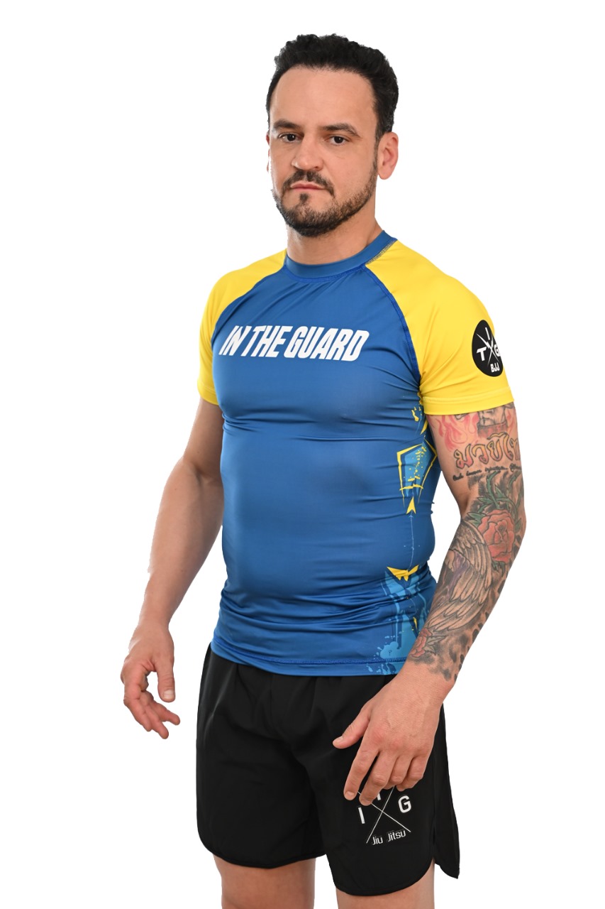 Rash Guard Masculina Brasil Azul