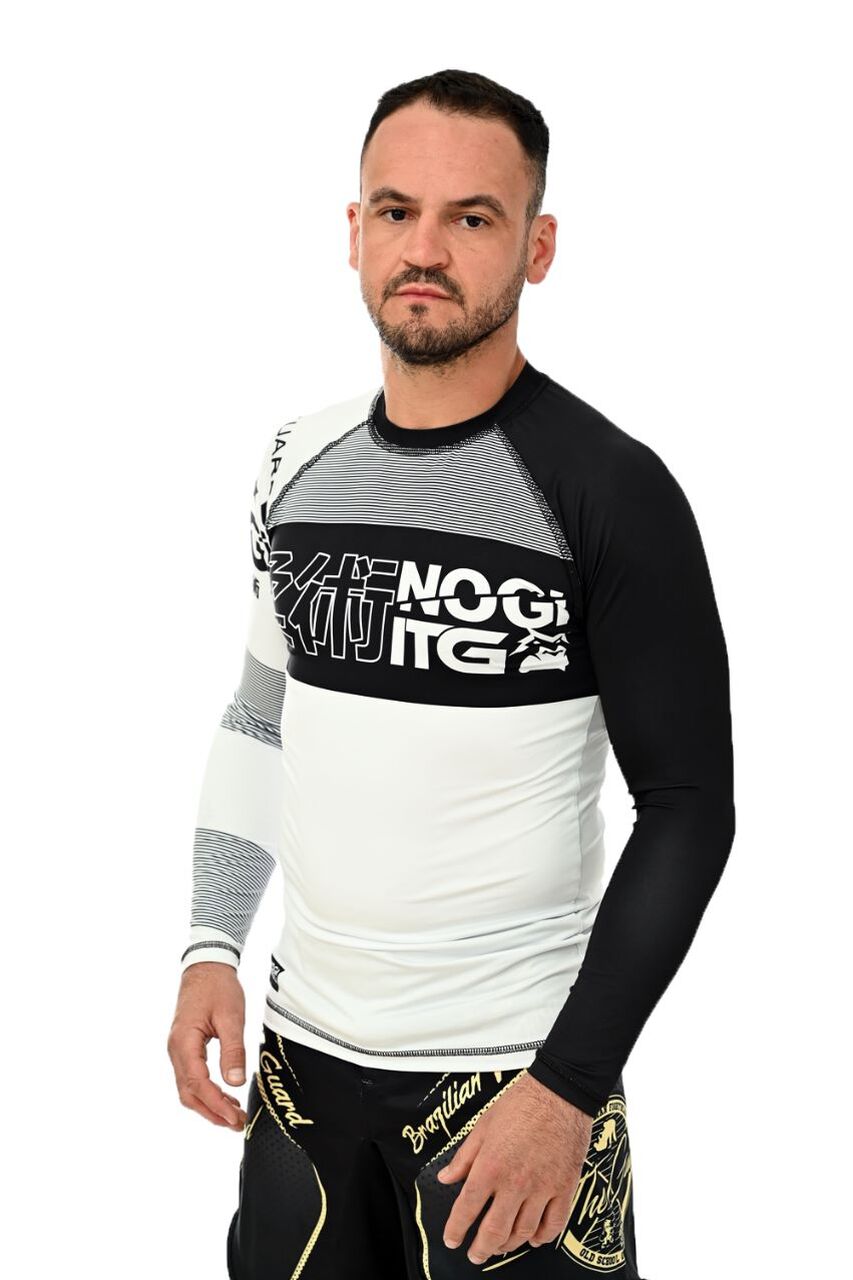 Rash Guard Masculina No-Gi Branca M. Longa