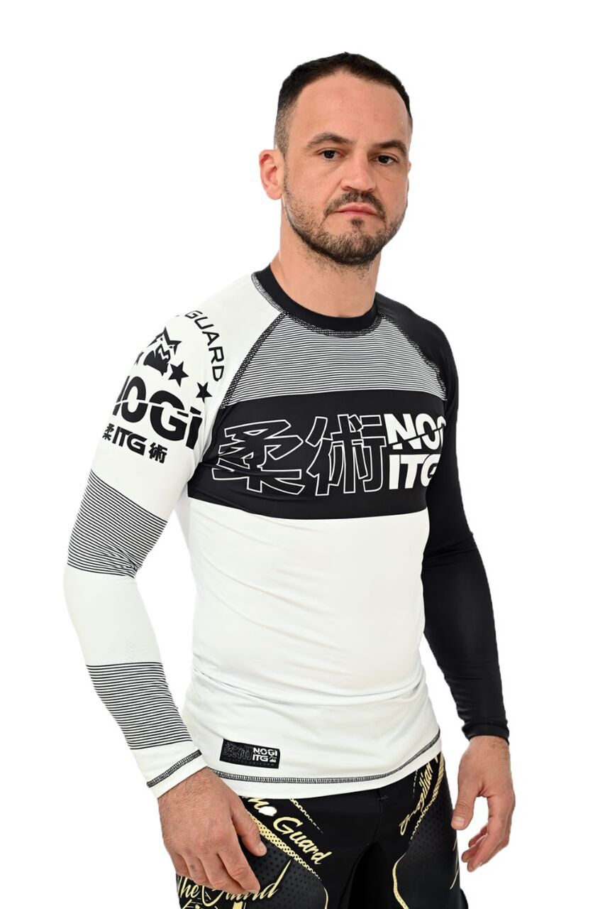 Rash Guard Masculina No-Gi Branca M. Longa