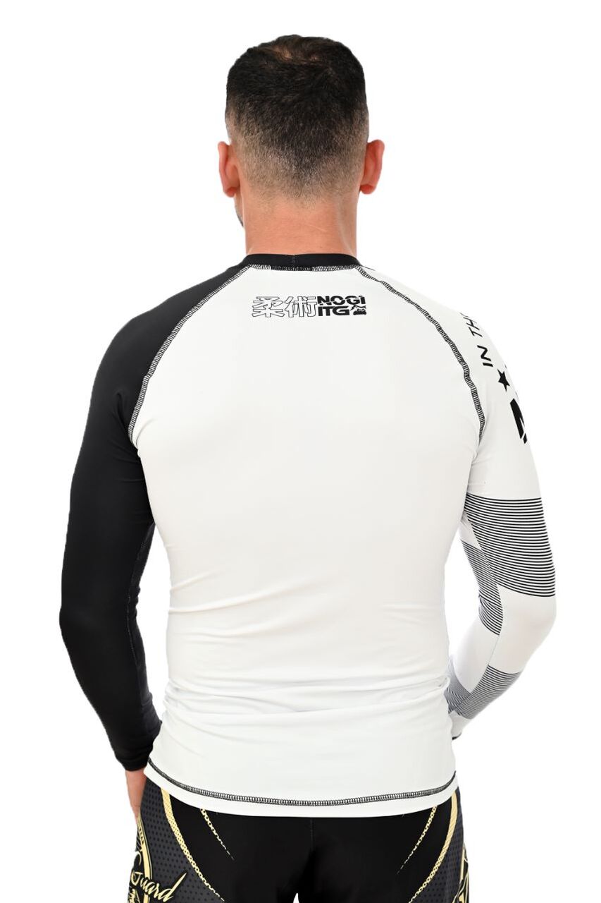 Rash Guard Masculina No-Gi Branca M. Longa