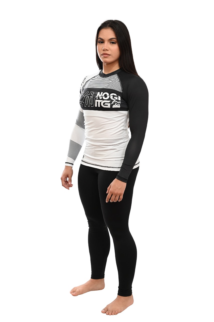 Rash Guard Feminina No-GI Branca M. Longa