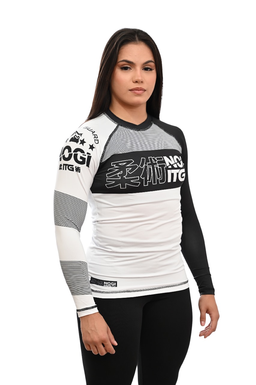 Rash Guard Feminina No-GI Branca M. Longa