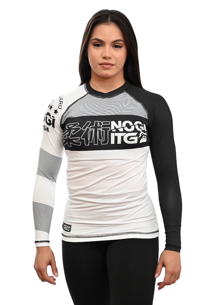 Rash Guard Feminina No-GI Branca M. Longa