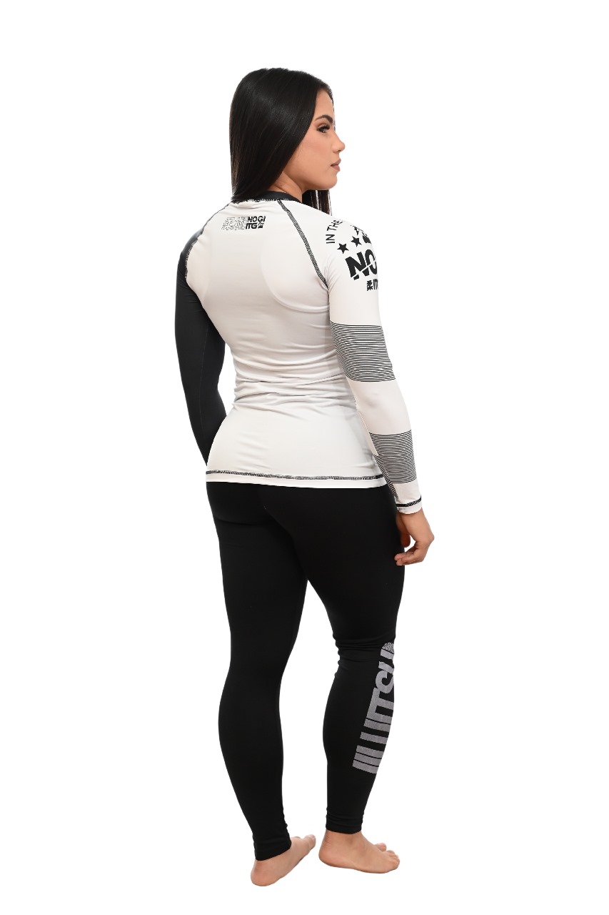 Rash Guard Feminina No-GI Branca M. Longa