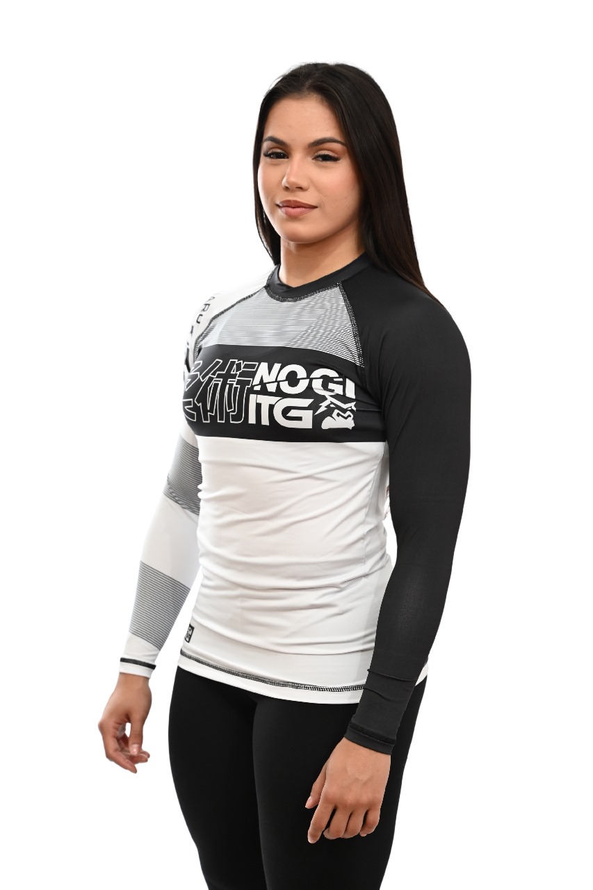 Rash Guard Feminina No-GI Branca M. Longa