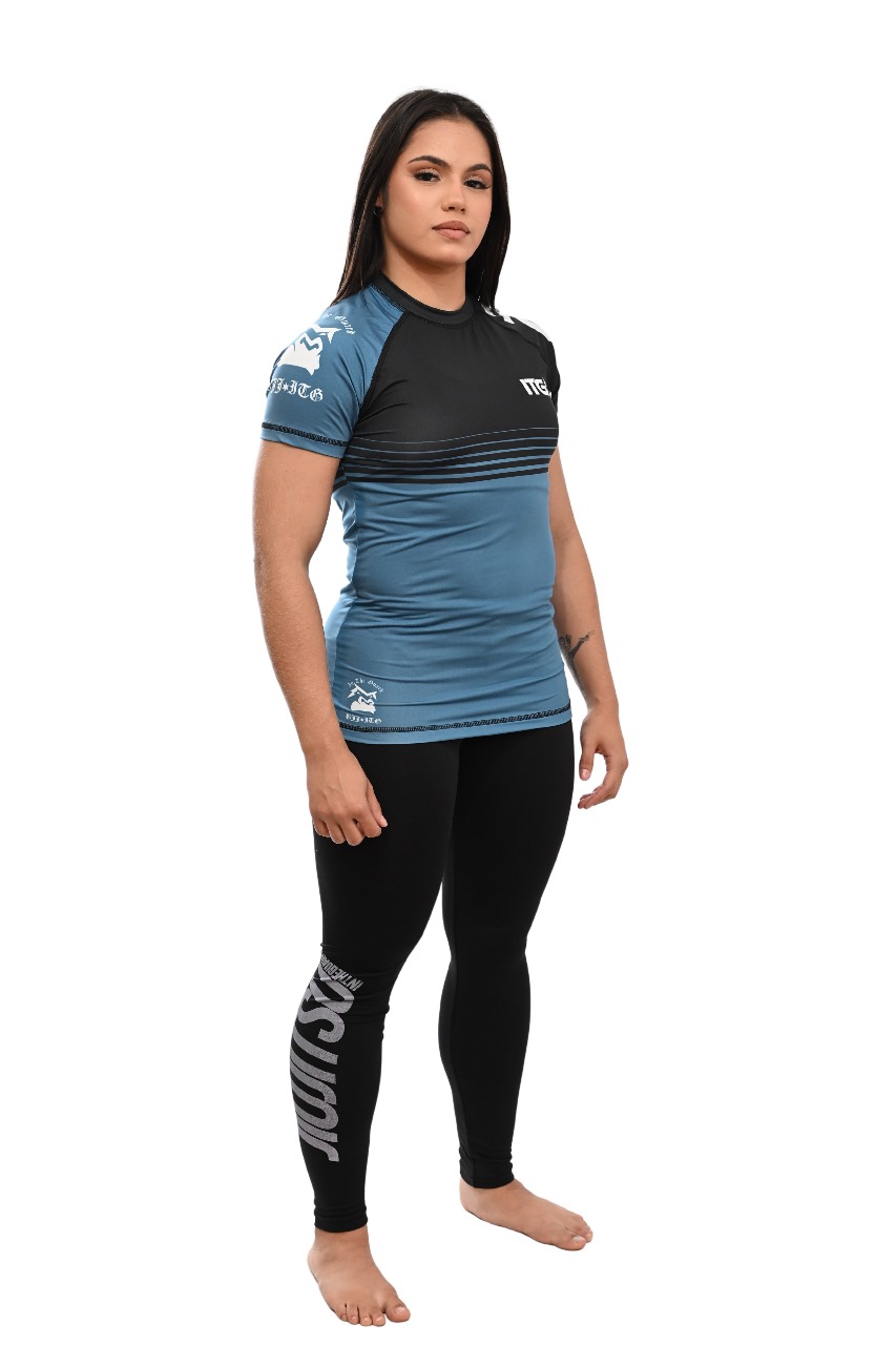 Rash Guard Feminina BJJ Azul