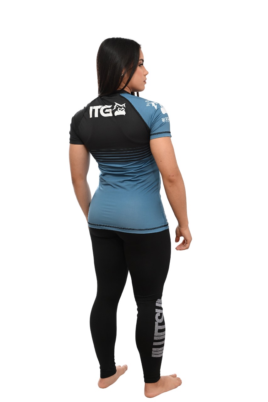 Rash Guard Feminina BJJ Azul