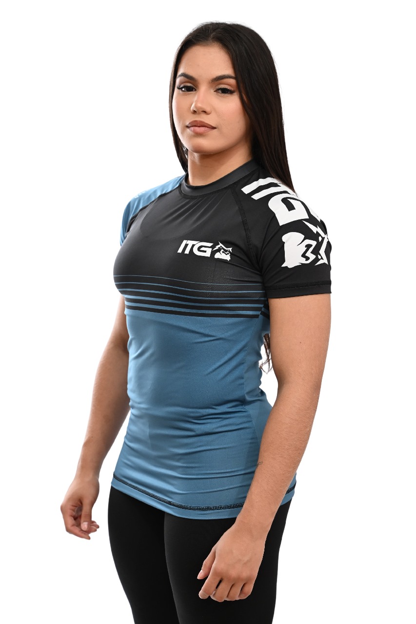 Rash Guard Feminina BJJ Azul