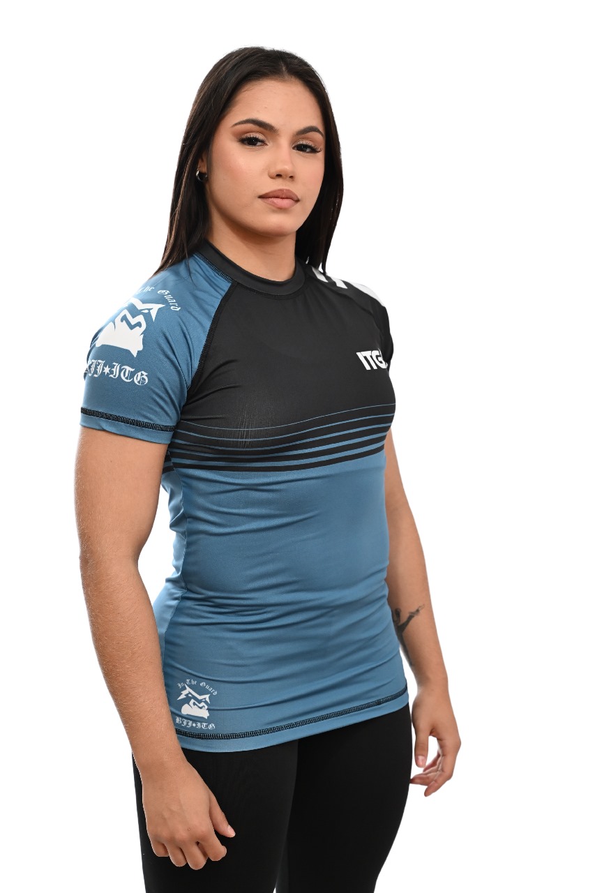 Rash Guard Feminina BJJ Azul