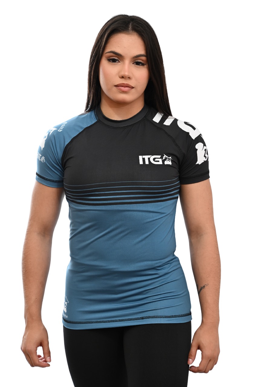 Rash Guard Feminina BJJ Azul