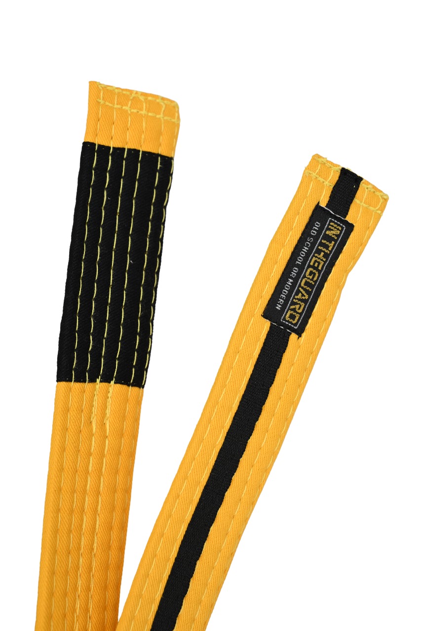 Faixa Jiu Jitsu Infantil Amarelo com Listra Preta